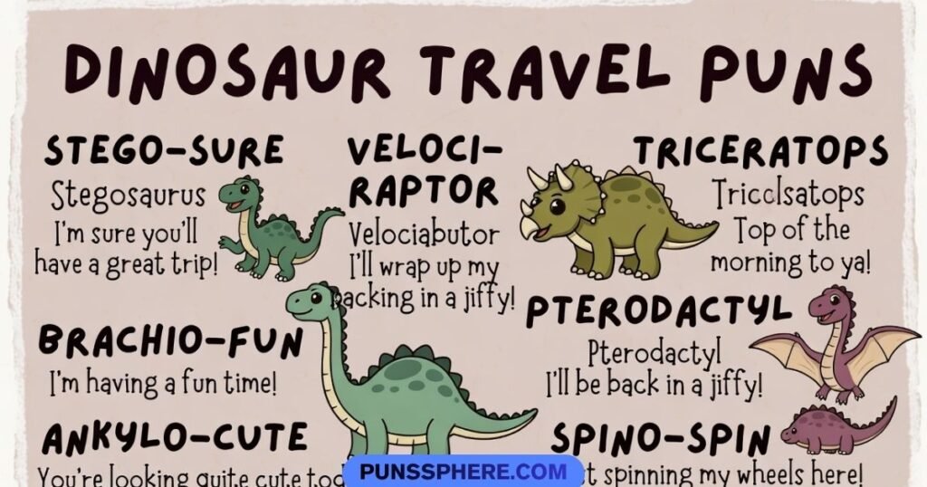 Dinosaur Travel Puns