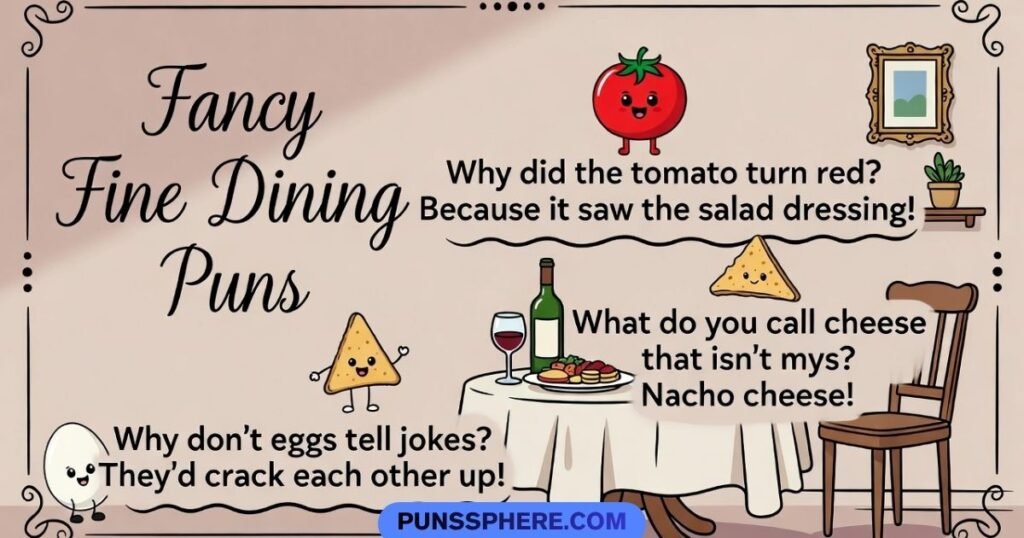 Fancy Fine Dining Puns