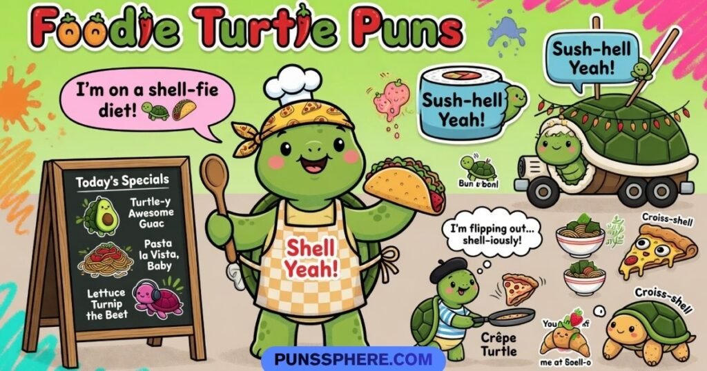 Foodie Turtle Puns