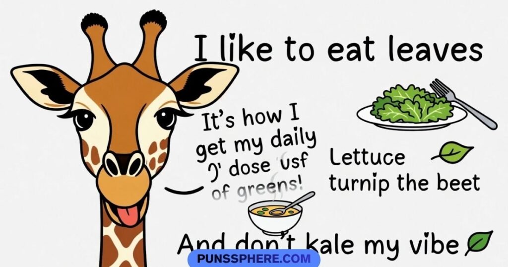 Giraffe Food Puns