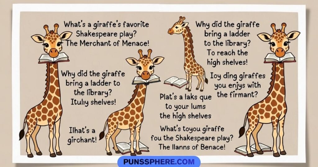 Literature and Book Giraffe Puns