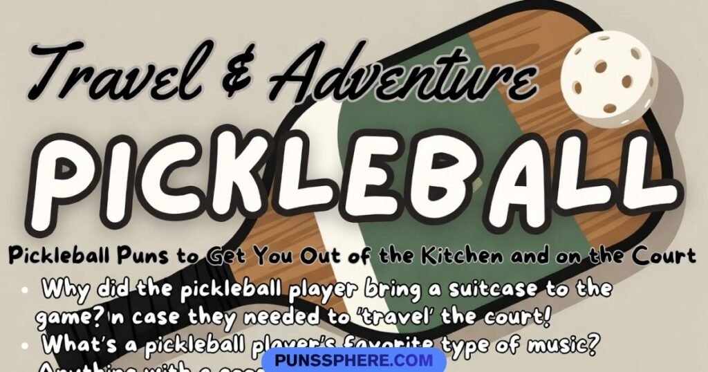 Pickleball Travel & Adventure Puns