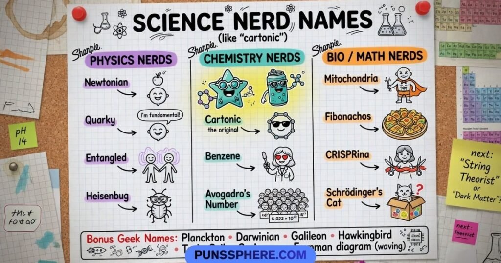 Science Nerd Names