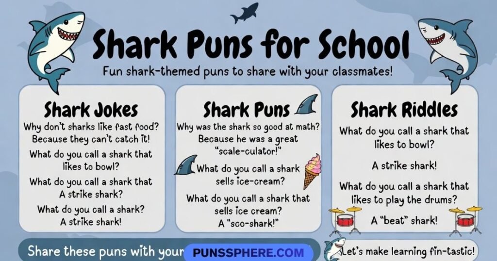 Shark Puns for School