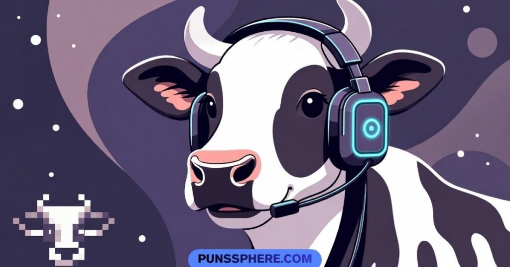 Tech & Gaming Cow Puns