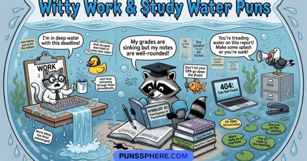 Witty Work & Study Water Puns