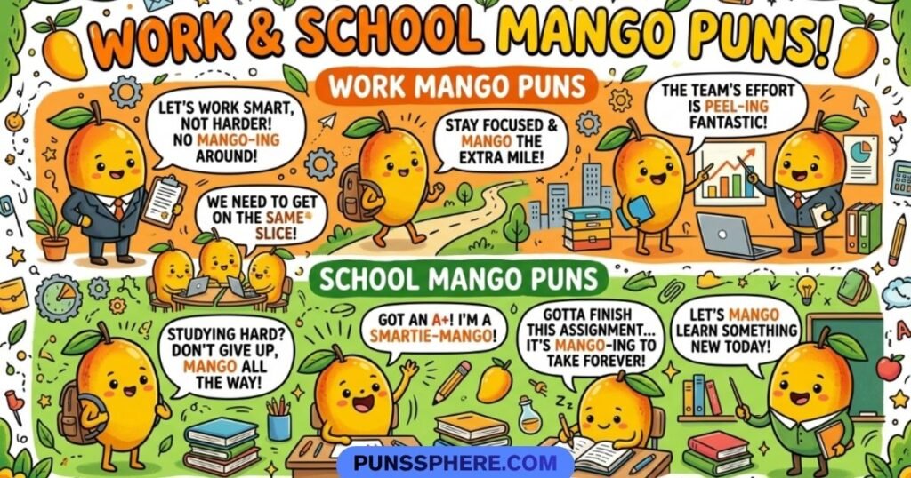 Work & School Mango Puns